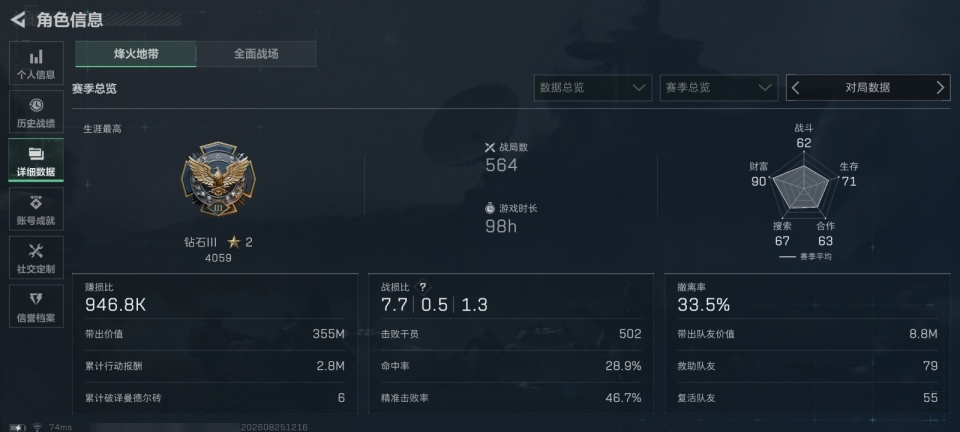 SJZYYT4255335三角洲行动账号详情图5 SJZYYT4255335三角洲行动账号详情图5