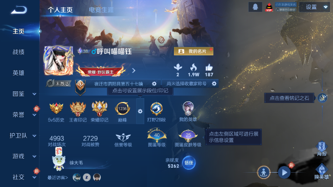 WZQM480809王者荣耀账号详情图2