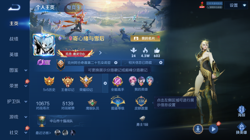 WZQM4301007王者荣耀账号详情图2 WZQM4301007王者荣耀账号详情图2