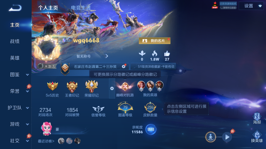 WZQM4310725王者荣耀账号详情图2 WZQM4310725王者荣耀账号详情图2