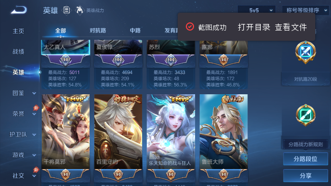 WZQM4416966王者荣耀账号详情图4
