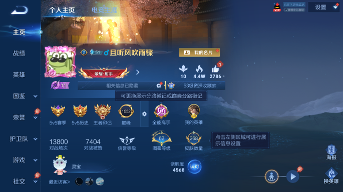 WZQM4549862王者荣耀账号详情图2 WZQM4549862王者荣耀账号详情图2