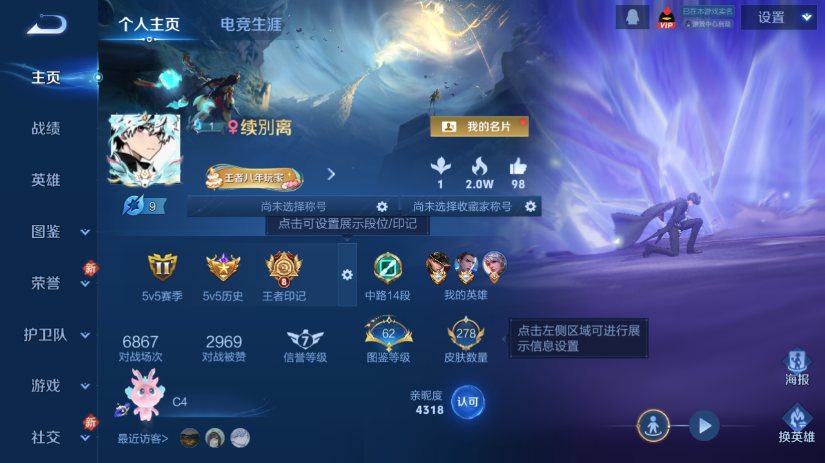 WZQM452815王者荣耀账号详情图2