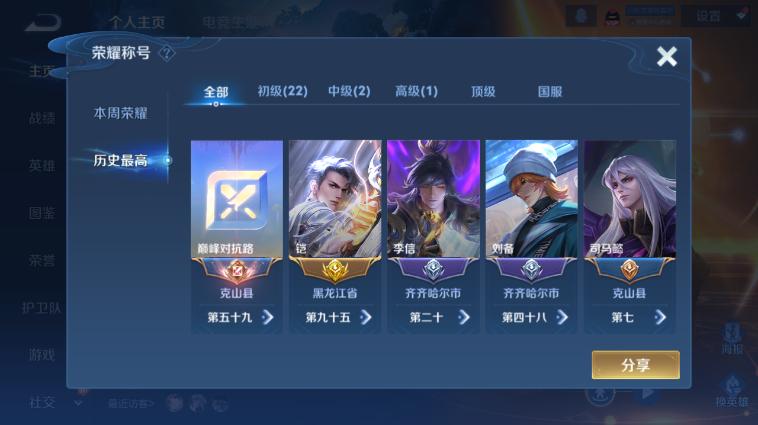 WZQM41316王者荣耀账号详情图9