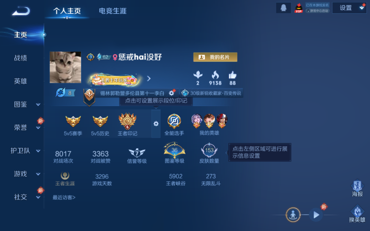 WZQM3372817王者荣耀账号详情图2